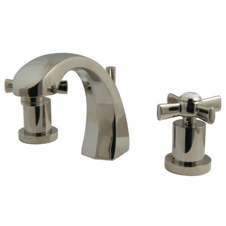 Kingston Brass KS4986ZX Millennium 8" Widespread Bathroom Faucet, Polished Nickel KS4986ZX